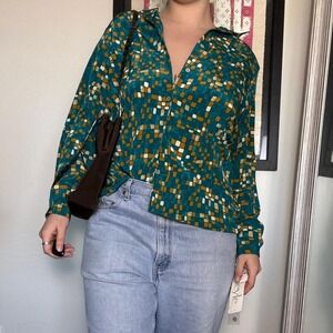 Vintage Deadstock 90s Mosaic Blouse